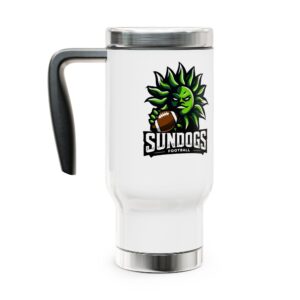 Sundogs Stainless Steel Travel Mug with Handle, 14oz White